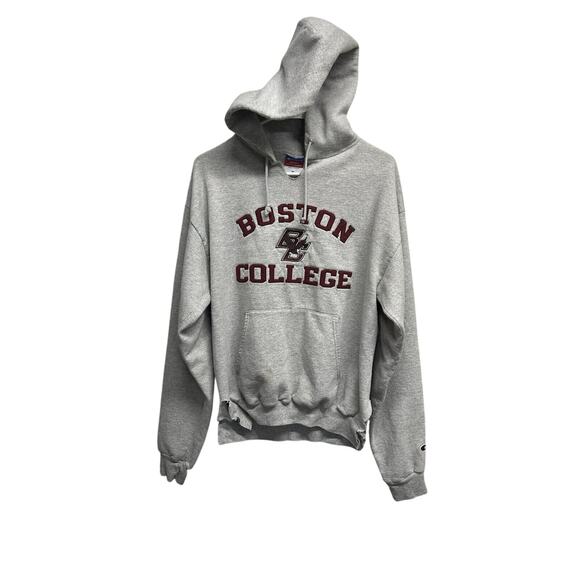 Vtg 90s Champion Sz Medium Boston College Sweatshirt Hoodie Embroidered W/ Logo - Picture 1 of 3